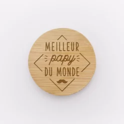Outlet HappyBulle Décapsuleur magnet rond bois gravé 60x60 mm - édition spéciale