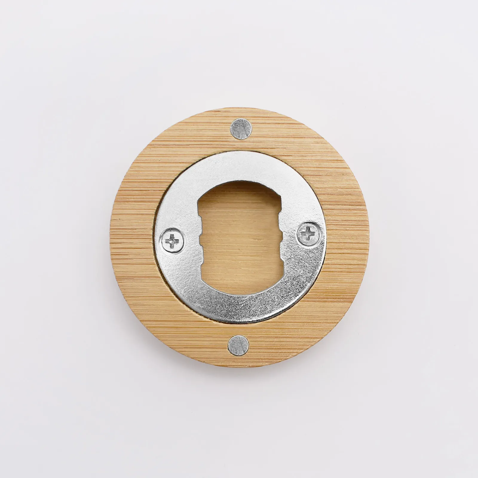 Outlet HappyBulle Décapsuleur magnet rond bois gravé 60x60 mm - édition spéciale "Meilleur Papy du monde"