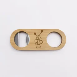 New HappyBulle Décapsuleur personnalisé bois gravé 10x4 cm