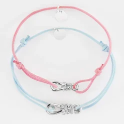 Sale HappyBulle Duo de bracelets femme enfant "Le lien" argent - x Lilylovesfashion Argent rhodié 925