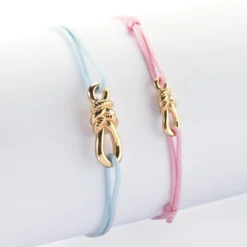New HappyBulle Duo de bracelets femme enfant "Le lien" plaqué or - x Lilylovesfashion Plaqué or 18k