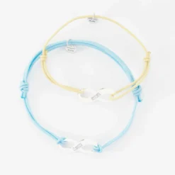 Hot HappyBulle Duo de bracelets médailles gravées argent infini 25x10mm