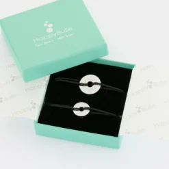 Sale HappyBulle Duo de bracelets médailles gravées argent cible 20mm et cible 16mm