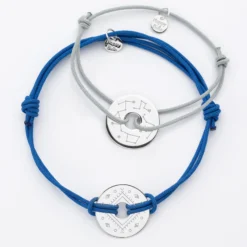 Hot HappyBulle Duo de bracelets personnalisés médailles gravées argent cible 20 mm
