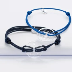 New HappyBulle Duo de bracelets personnalisés médailles gravées cible 21 mm Acrylique