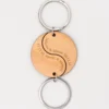 Outlet HappyBulle Duo de porte-clés personnalisés médailles gravées bois Yin & Yang