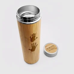 Best HappyBulle Gourde isotherme personnalisée bambou 500 ml