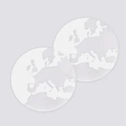 Outlet HappyBulle Lot de 2 sous-verres personnalisés gravés acrylique ronds 9 cm 