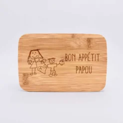 Outlet HappyBulle Lunch box personnalisé couvercle bois gravé 700ml avec couverts