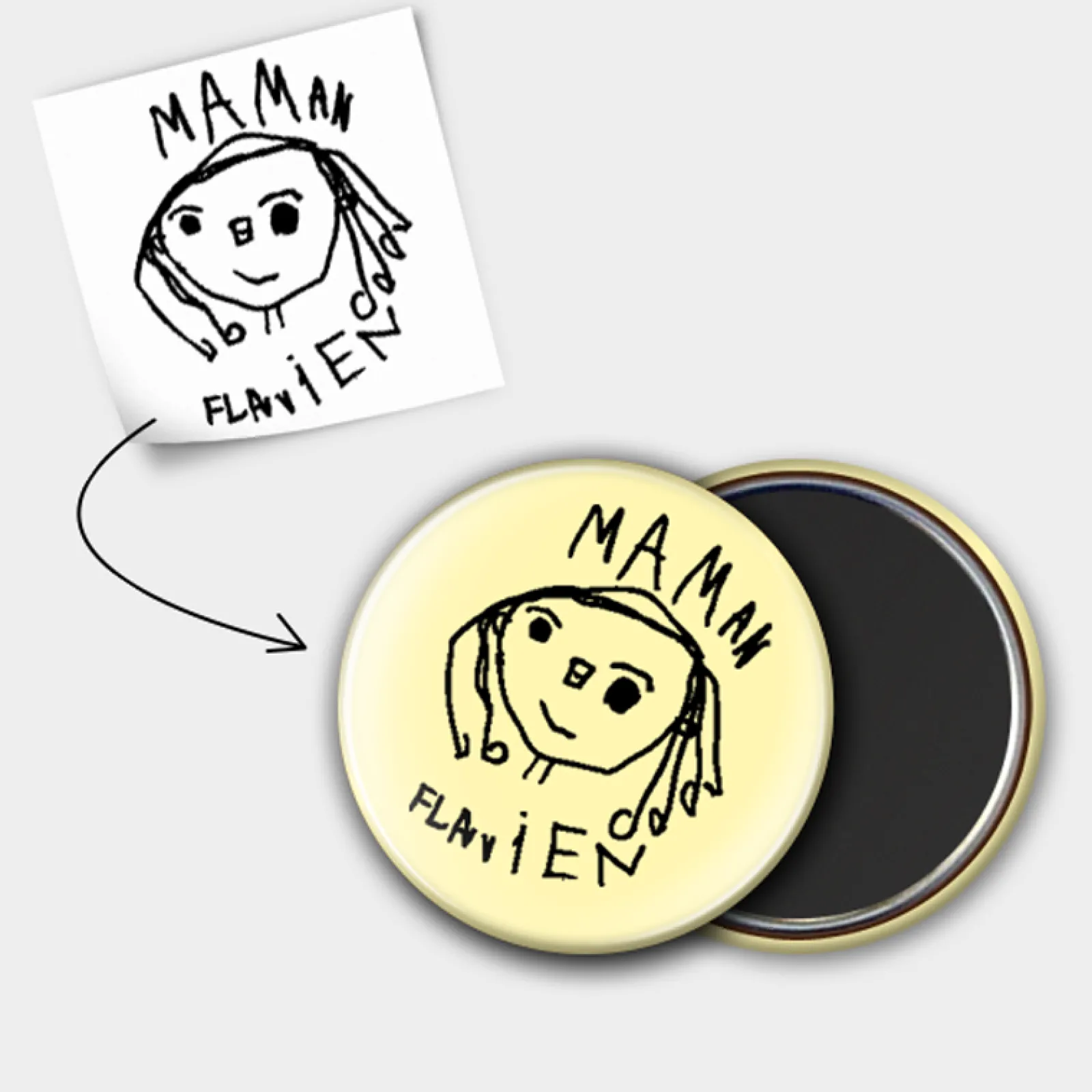 Hot HappyBulle Magnet personnalisé 56mm
