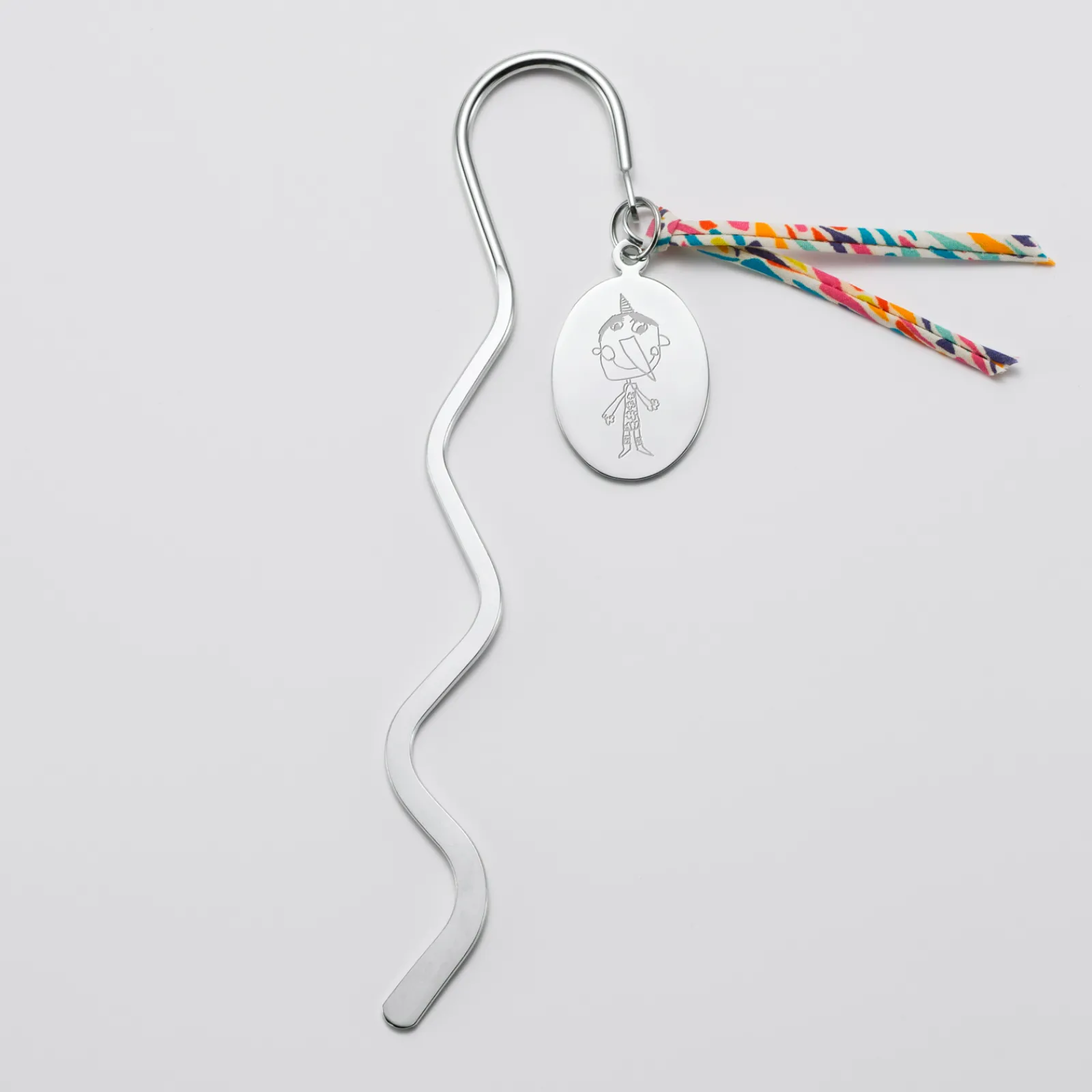 Online HappyBulle Marque page acier personnalisé médaille gravée ovale 33x25 et Liberty