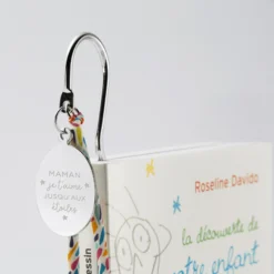Online HappyBulle Marque page acier personnalisé médaille gravée ovale 33x25 et Liberty