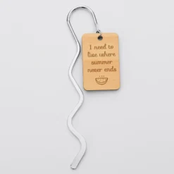 Sale HappyBulle Marque page personnalisé acier médaille gravée bois