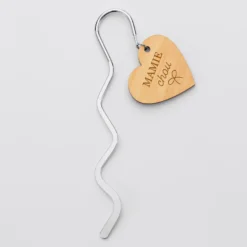 Sale HappyBulle Marque page personnalisé acier médaille gravée bois