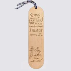 Discount HappyBulle Marque page personnalisé bois gravé avec cordon liberty - édition spéciale 