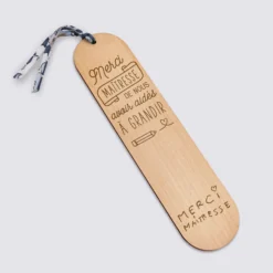 Discount HappyBulle Marque page personnalisé bois gravé avec cordon liberty - édition spéciale 