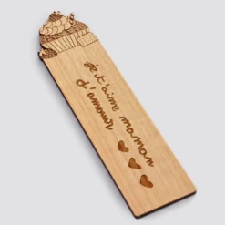 Sale HappyBulle Marque page personnalisé bois gravé