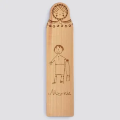 Sale HappyBulle Marque page personnalisé bois gravé