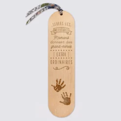 Best HappyBulle Marque page personnalisé bois gravé avec cordon liberty - édition spéciale 