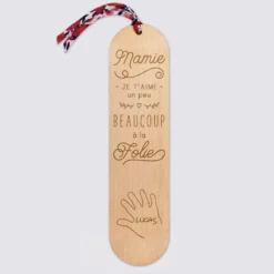 Clearance HappyBulle Marque page personnalisé bois gravé avec cordon liberty - édition spéciale 