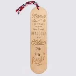Clearance HappyBulle Marque page personnalisé bois gravé avec cordon liberty - édition spéciale 