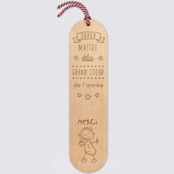 Clearance HappyBulle Marque page personnalisé bois gravé avec cordon marin - édition spéciale 