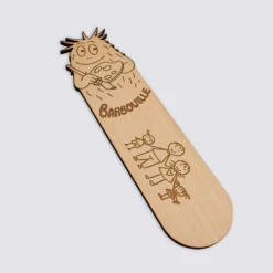Clearance HappyBulle Marque page personnalisé bois gravé - x Barbapapa
