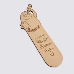 Clearance HappyBulle Marque page personnalisé bois gravé - x Barbapapa