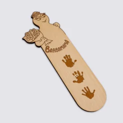 Clearance HappyBulle Marque page personnalisé bois gravé - x Barbapapa