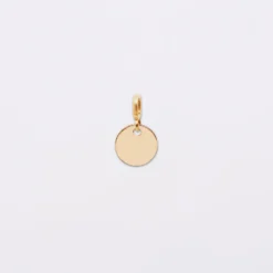 Best HappyBulle Mini-charm anneau collection Chapitre médaille gravée plaqué or 10 mm Plaqué or 18k