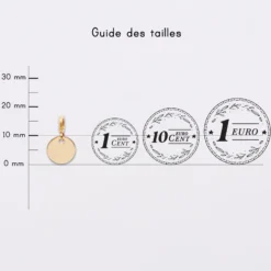 Best HappyBulle Mini-charm anneau collection Chapitre médaille gravée plaqué or 10 mm Plaqué or 18k