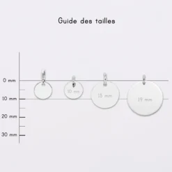 Online HappyBulle Mini-charm anneau collection Chapitre médaille gravée argent 10 mm Argent rhodié 925