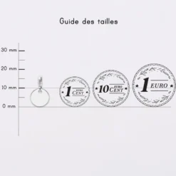 Online HappyBulle Mini-charm anneau collection Chapitre médaille gravée argent 10 mm Argent rhodié 925
