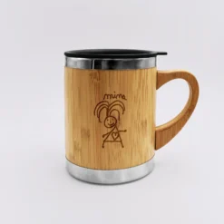 Discount HappyBulle Mug isotherme personnalisé bambou gravé 300 ml