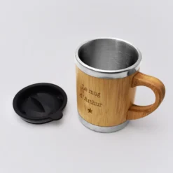 Discount HappyBulle Mug isotherme personnalisé bambou gravé 300 ml