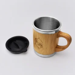 Discount HappyBulle Mug isotherme personnalisé bambou gravé 300 ml