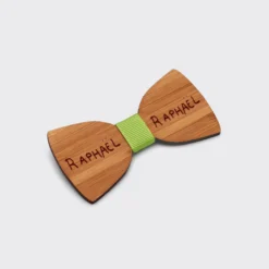 Best HappyBulle Noeud papillon enfant personnalisé gravé bois Classique