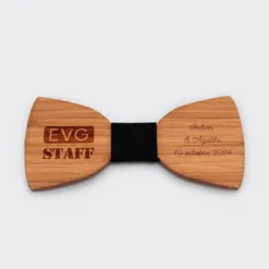 Online HappyBulle Noeud papillon EVG personnalisé gravé bois classique
