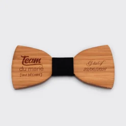 Online HappyBulle Noeud papillon EVG personnalisé gravé bois classique
