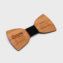 Online HappyBulle Noeud papillon EVG personnalisé gravé bois classique