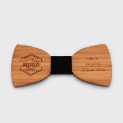 Hot HappyBulle Noeud papillon Marié personnalisé gravé bois classique