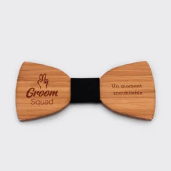 Sale HappyBulle Noeud papillon Témoin homme personnalisé gravé bois classique