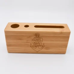 Outlet HappyBulle Organiseur de bureau personnalisé 14,6x6,5 cm bois gravé