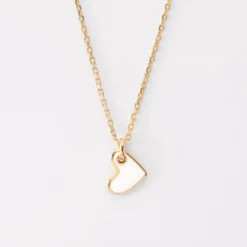 Hot HappyBulle Pendentif coeur email plaqué or 10 mm Plaqué or 18k