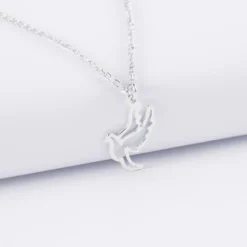 Outlet HappyBulle Pendentif colombe argent 18 mm Argent rhodié 925