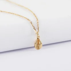 Outlet HappyBulle Pendentif coquillage cauri plaqué or 10 mm