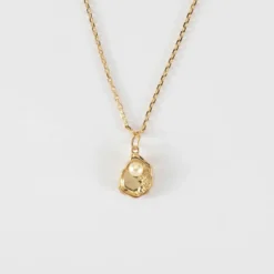 Discount HappyBulle Pendentif coquillage perle blanche plaqué or 12 mm