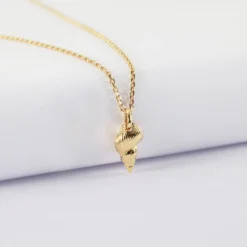 Best HappyBulle Pendentif coquillage scalaire plaqué or 12 mm