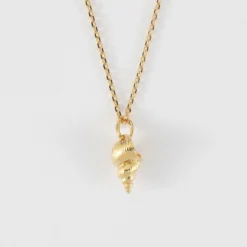 Best HappyBulle Pendentif coquillage scalaire plaqué or 12 mm
