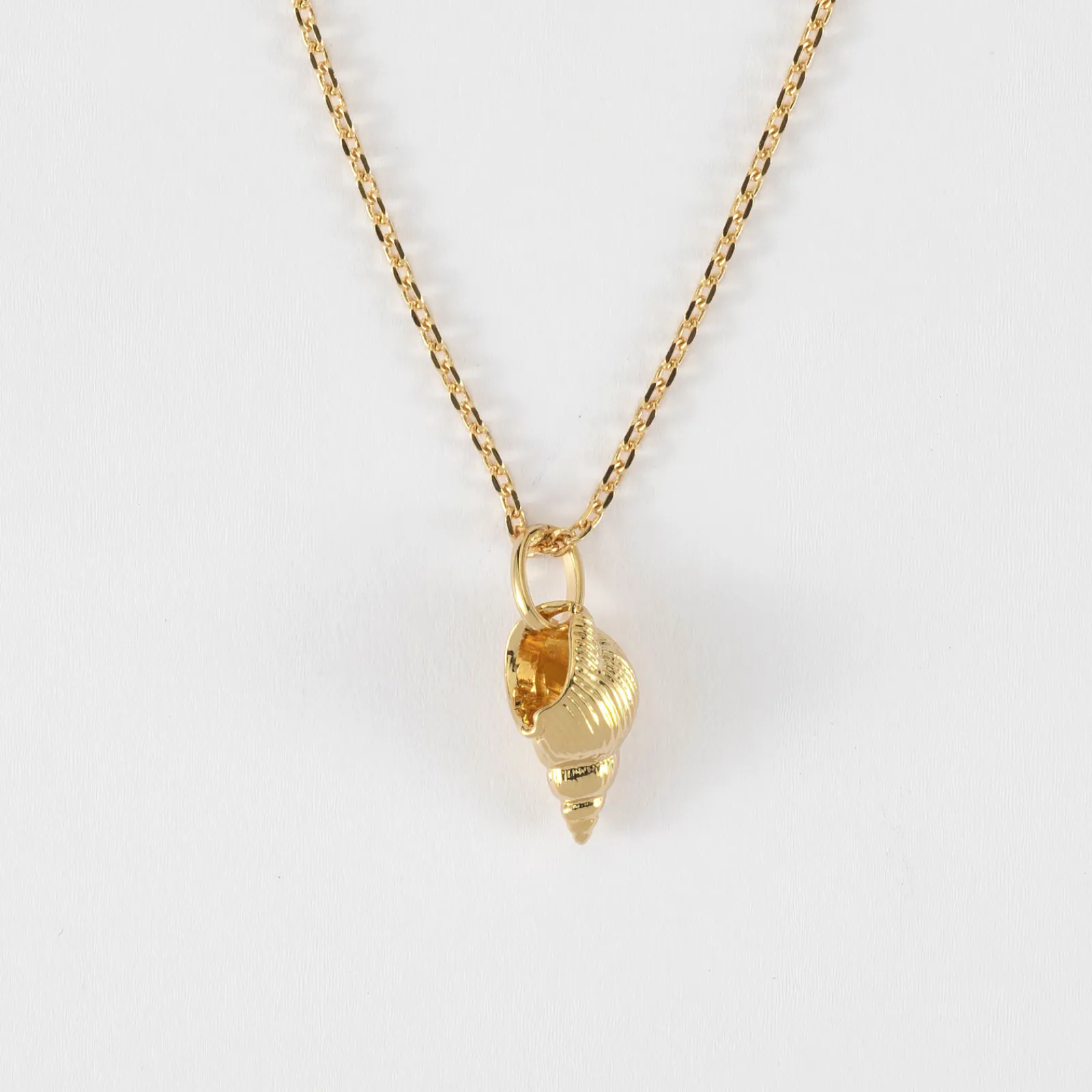Best HappyBulle Pendentif coquillage scalaire plaqué or 12 mm